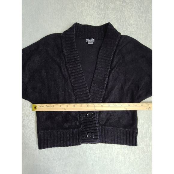 Worthington Vintage Black 2 button Shrug Sweater Rockabilly Size Large Career - Picture 5 of 9